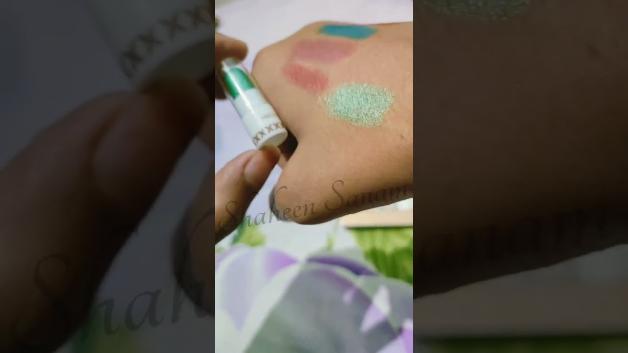 eyeshadow lidsticks swatches// reviews video #justherbsindia #eyeshadowreview @JustHerbsIndia