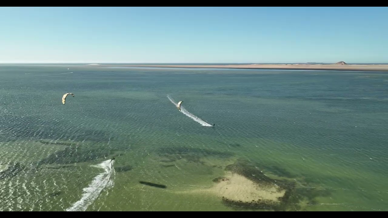 4k DRONE video Dakhla kitesurf  with Pro Kite Morocco