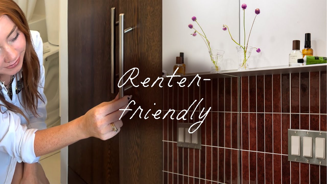 Renter-friendly bathroom makeover | 5 small design changes that make a HUGE impact