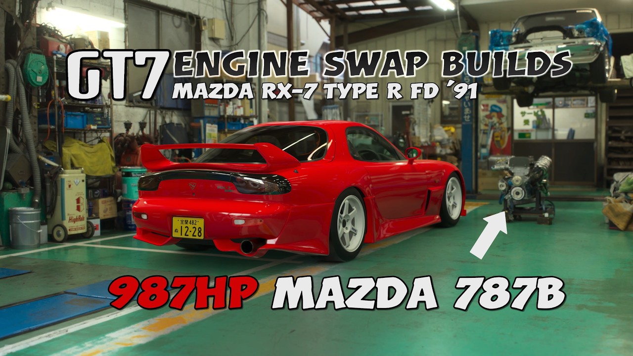 GT7 Engine Swap: Mazda RX-7 Type R (FD) '91 + Mazda 787B (Update 1.68)