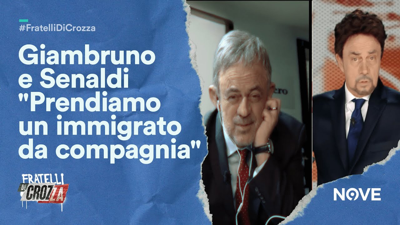 Crozza Giambruno e Pietro Senaldi sui Migranti 