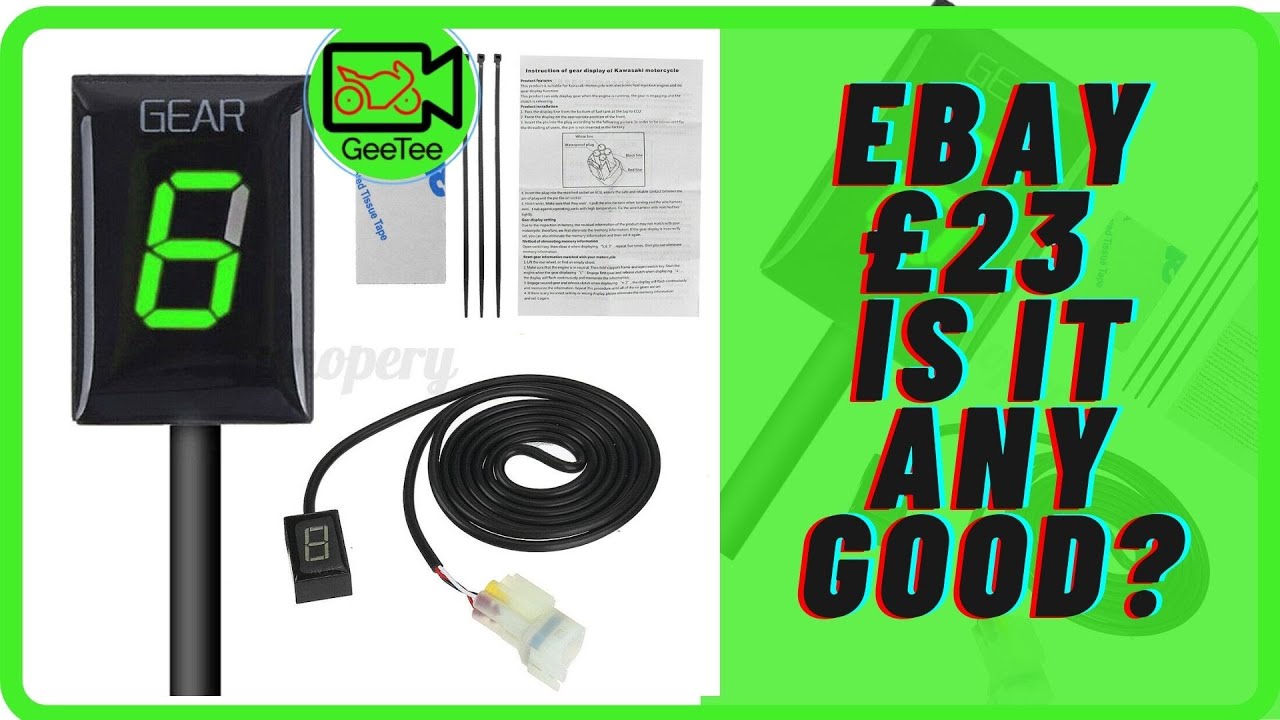 Cheap eBay gear indicator review on my Kawasaki Z1000sx 2014, Not Healtech.