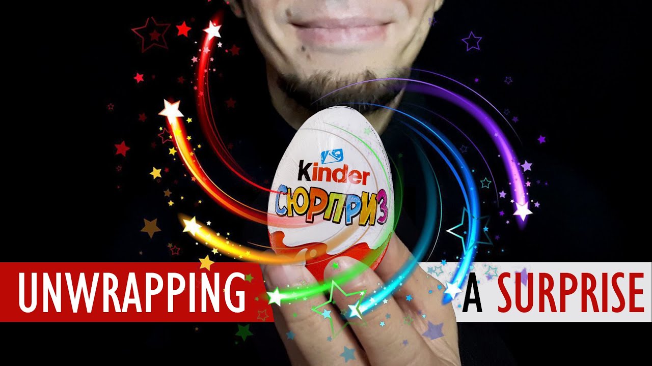 ASMR Unwrapping a Kinder Surprise Egg [Crinkles, Foil, Tapping, No Talking]