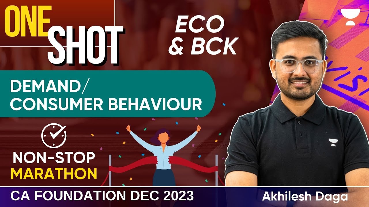 Demand / Consumer Behaviour Marathon | Economics & BCK | CA Foundation Dec 2023 | Akhilesh Daga