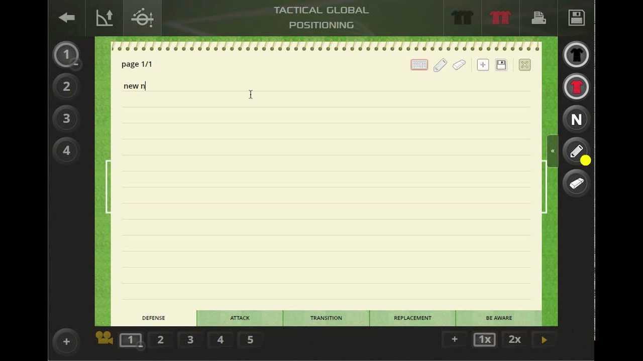 Mourinho Tactical Board PRO - Work with new notepad.