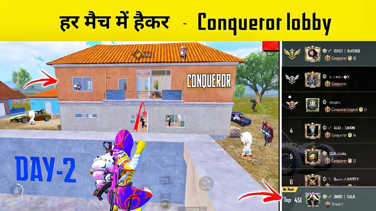 🔥 2nd Day Of Rank Push Against Top Ranked Hacker in BGMI - Conqueror Leaderboard Ranking in BGMI