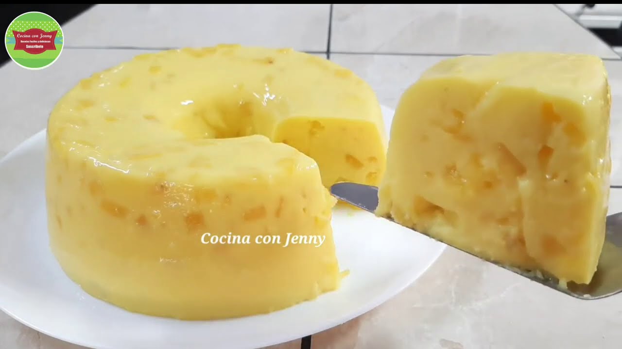 Postre de piña super facil y cremoso  -  postre de piña y Maizena  / Cocina con Jenny