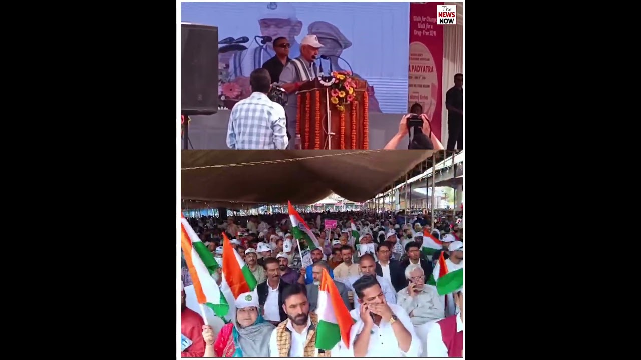Thousands join Mega Padyatra in Kulgam, led by J&K LG Manoj Sinha