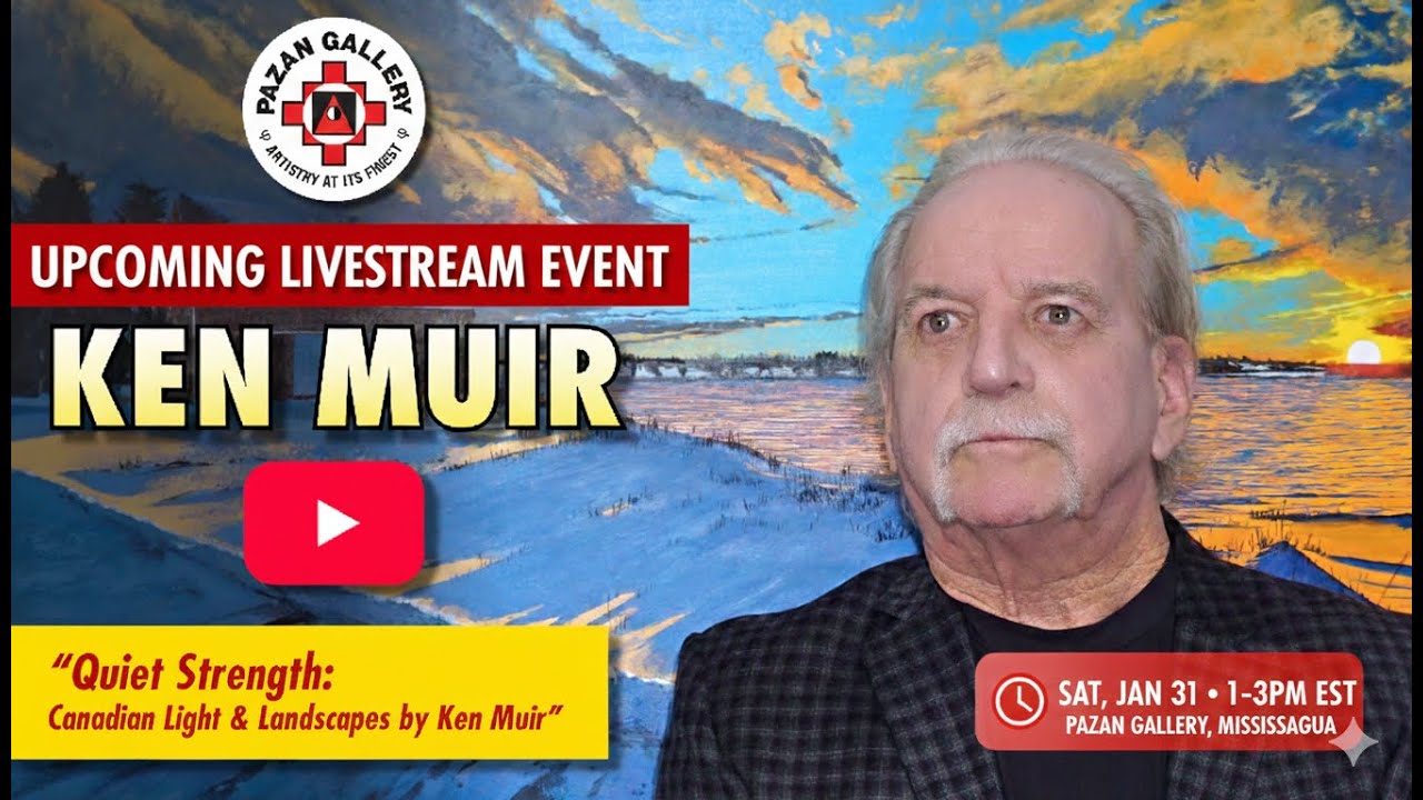 LIVE Painting Session with Kenny Muir | Quiet Strength at Pazan Gallery (1–3 PM)