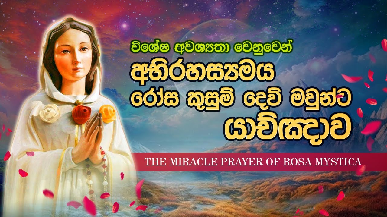 අභිරහස්‍යමය රෝස කුසුම් මෑණියන්ට යාච්ඤාව | THE MIRACLE PRAYER OF ROSA MYSTICA
