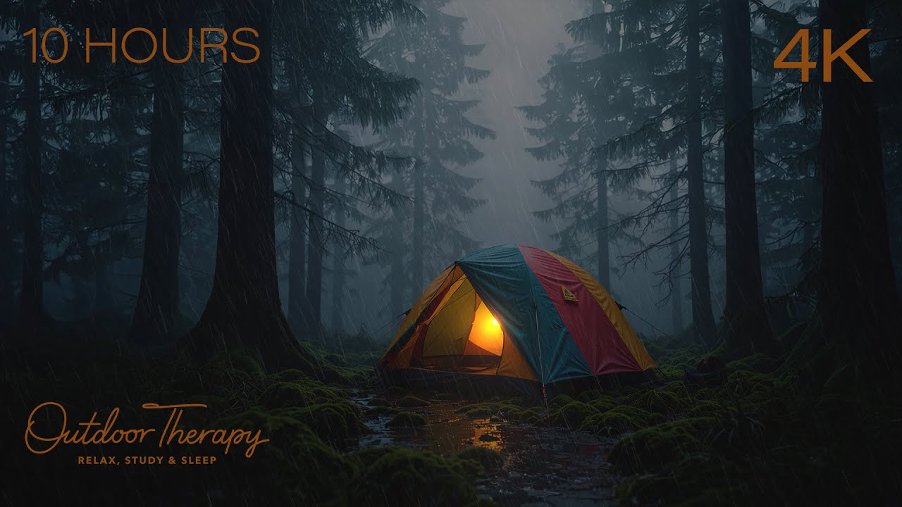 Rain on Your Mountaineering Tent | No Thunder | No Ads | Just 10 Hours of Rainy Relaxation [4K]