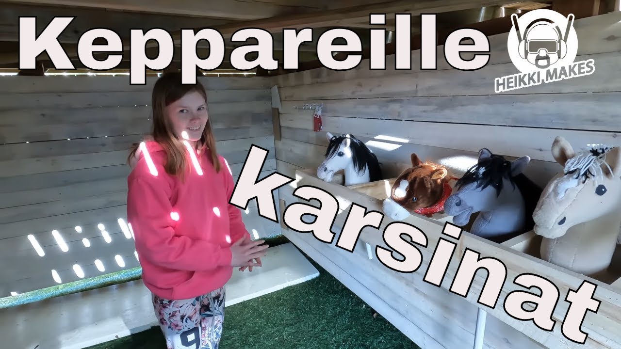 Kepparitallin rakennus jatkuu. Tehdään toinen seinä ja karsinat valmiiksi