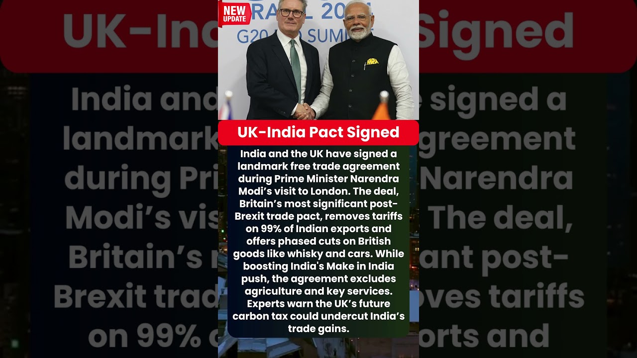 Modi Signs Historic UK-India Trade Deal with Major Tariff Concessions