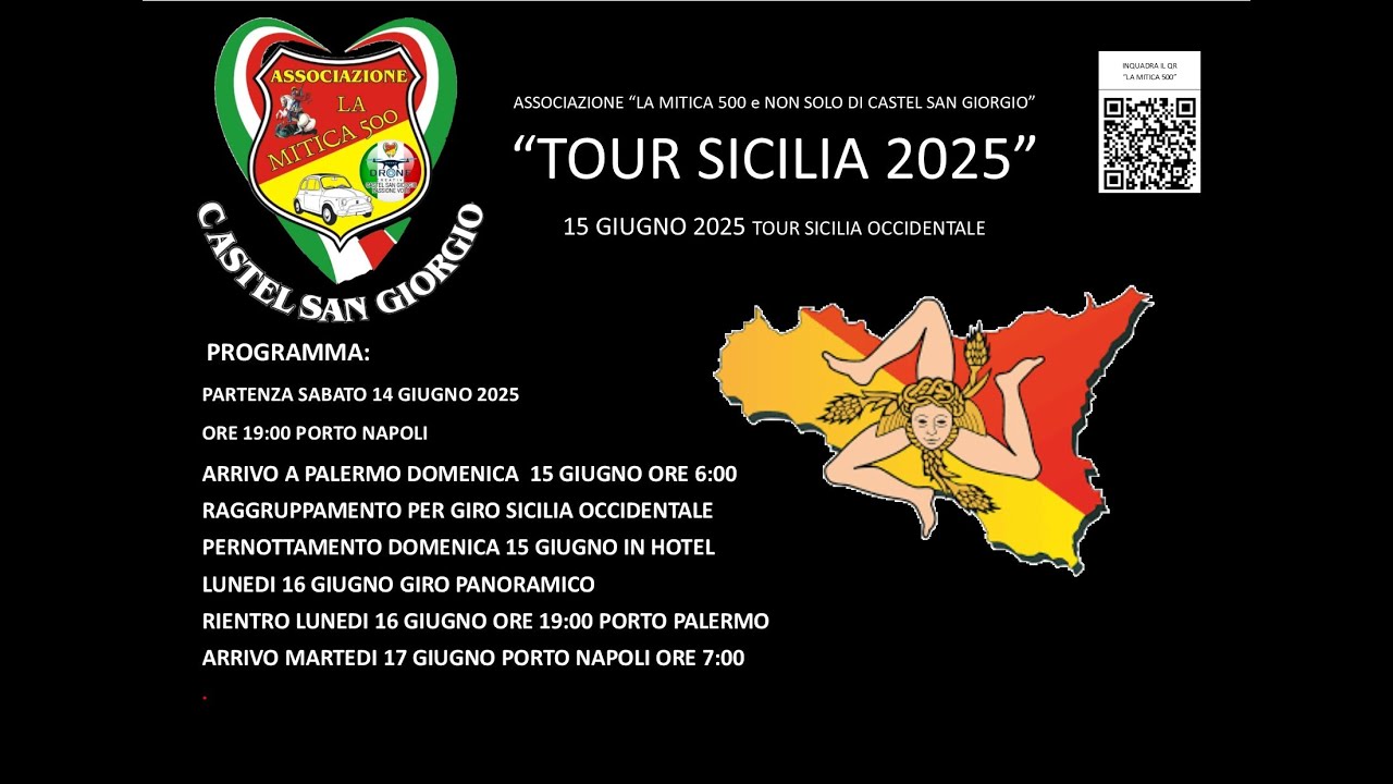 TOUR DA CASTEL SAN GIORGIO IN SICILIA 2025
