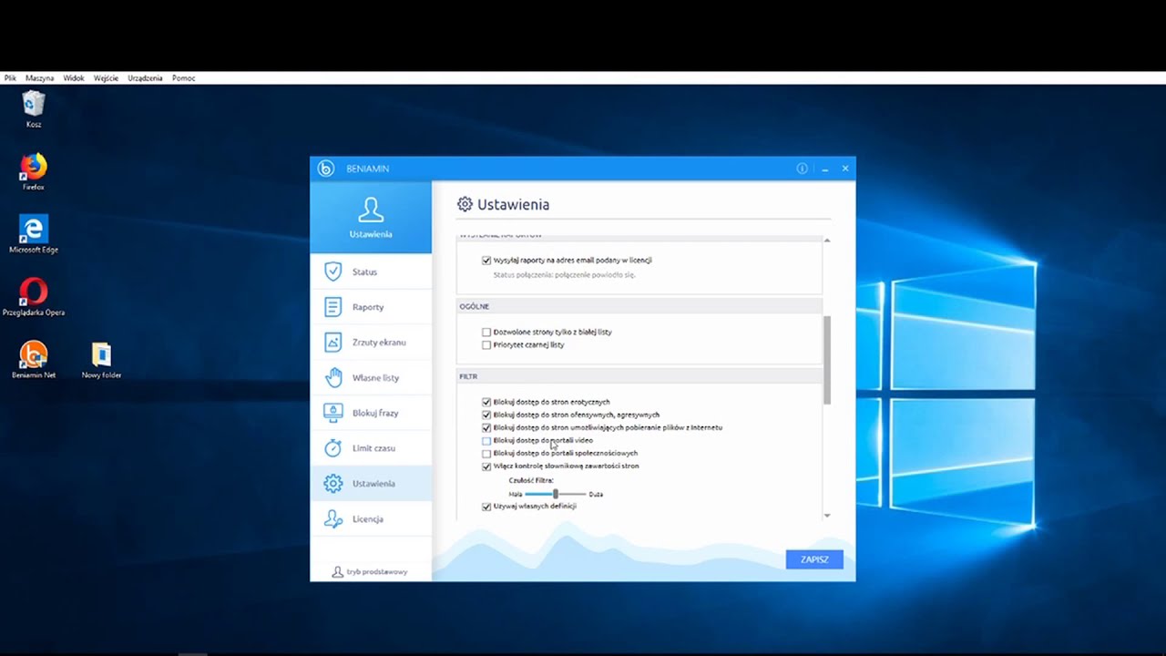 Beniamin - program zabezpieczający dziecko w internecie