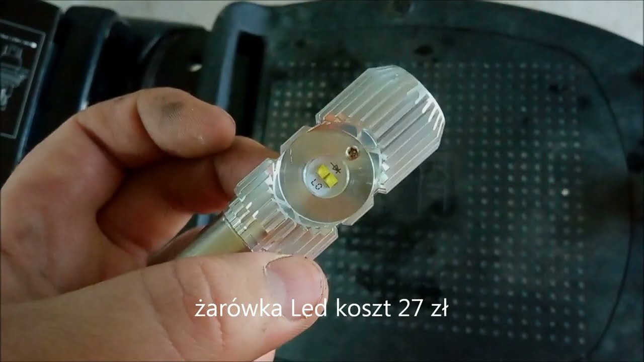 Test żarówek LED BA20D (wsk-kowych baniek z przedniego reflektora)