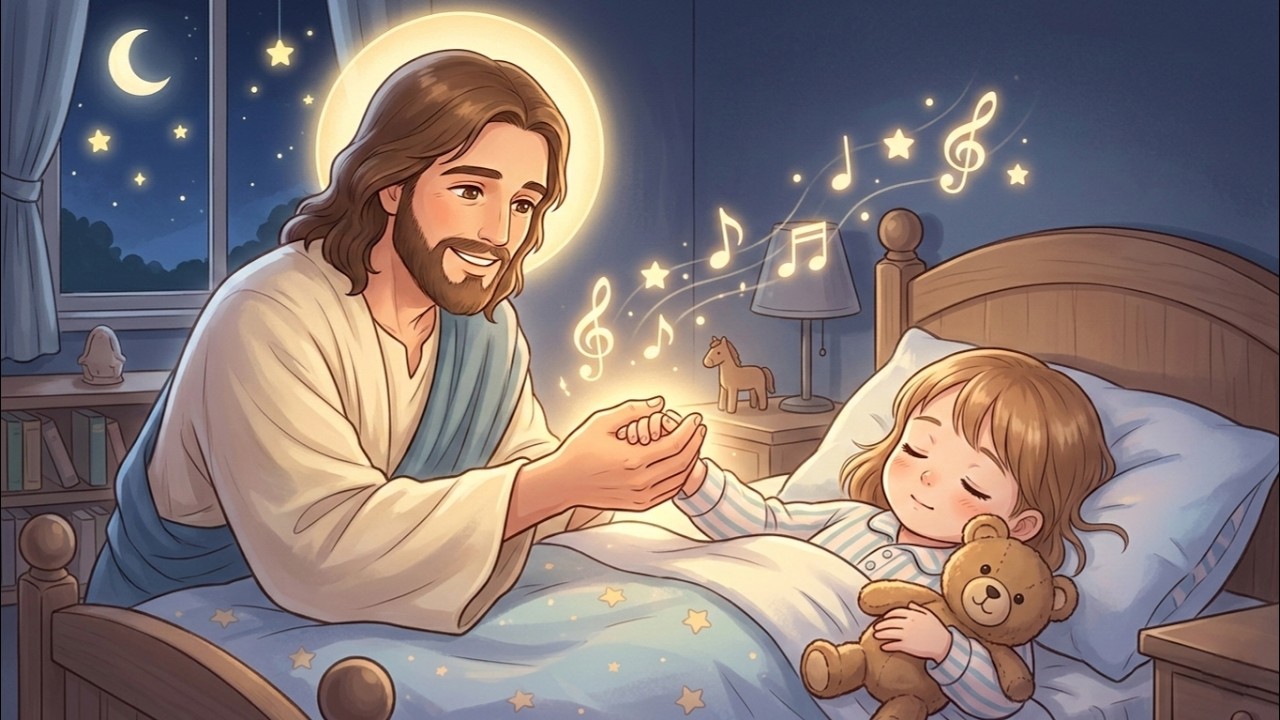 Jesus Holds My Hand 🤍 | Christian Bedtime Prayer for Children