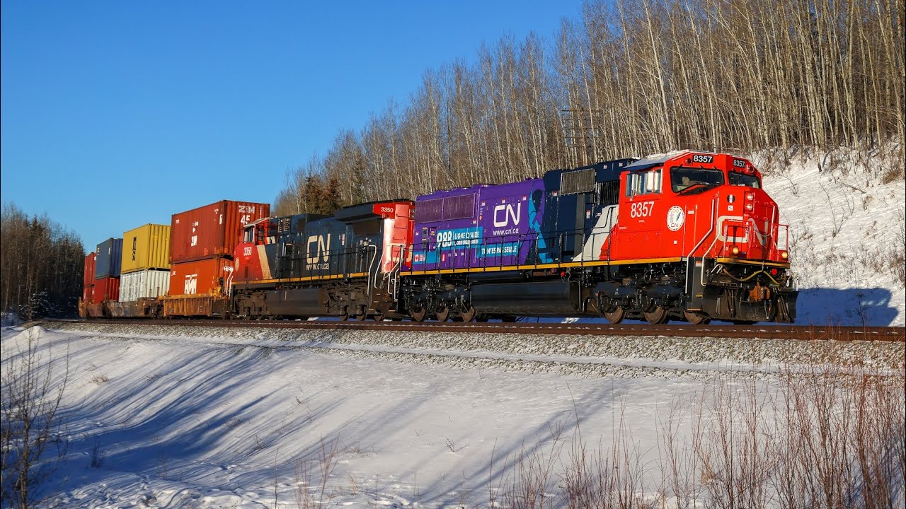 CN Edson Sub Winter 2026 - CN 8357, BCOL, IANR and new 8300 & 3400s