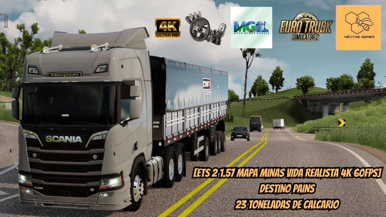 [ETS 2 1.57 MAPA MINAS VIDA REALISTA 4K 60FPS] DESTINO PAINS 23 TONELADAS DE CALCARIO