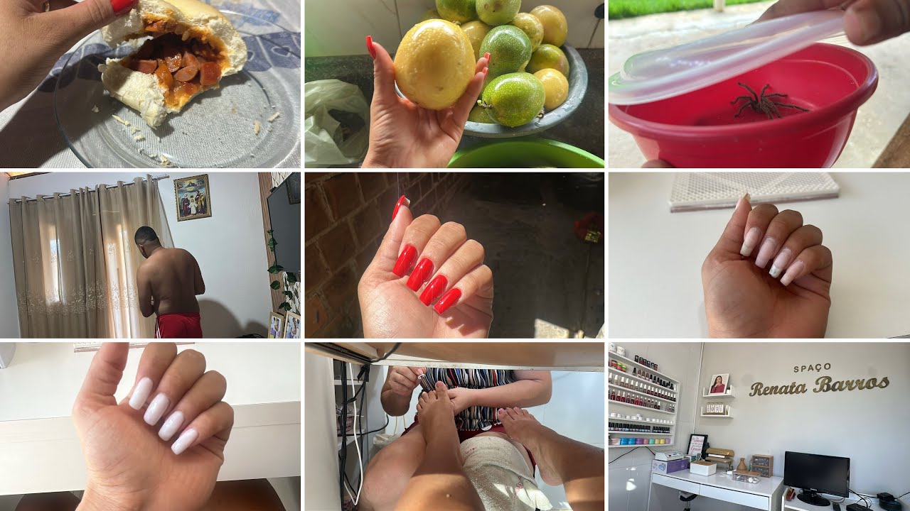 OLHA O BICHO QUE APARECEU AQUI EM CASA😱VEM VER QUE MARAVILHA DE COLHEITA😍MANUTENÇÃO DAS UNHAS💅🏽 🤩❤️