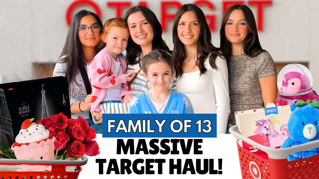 Massive $600 Target Haul | Valentine’s Shopping in a Winter Storm | Family of 13