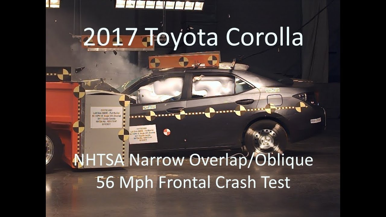 2017-2019 Toyota Corolla NHTSA Oblique Overlap Frontal Crash Test (Test #1)