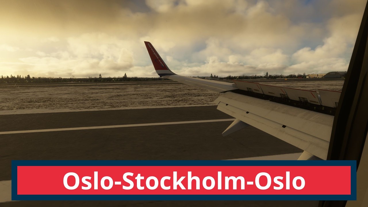 MSFS2024 flying from Oslo to Stockholm to Oslo Norwegian PMDG 737-800