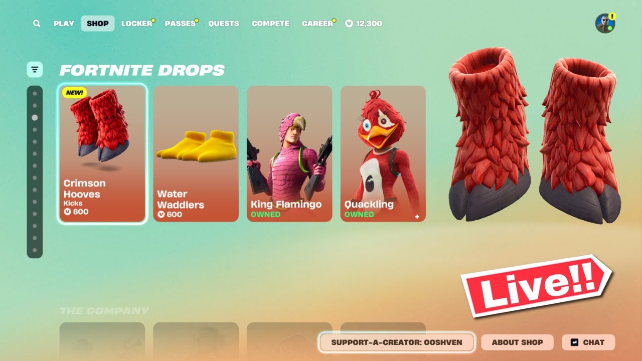 🔴*NEW* FORTNITE CRIMSON HOOVES ITEM SHOP OUT NOW October 21! (Chapter 6 LIVE)