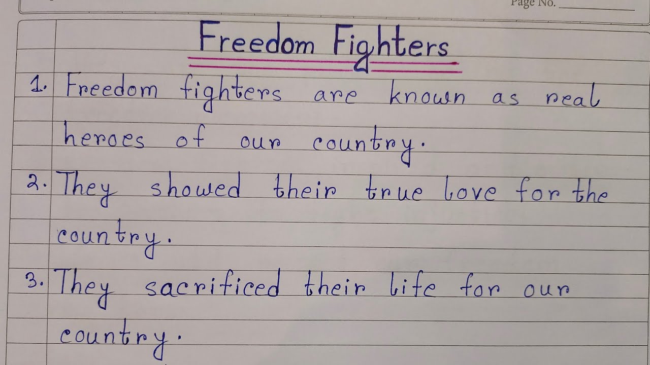 10 Lines On Freedom Fighters | Essay On Freedom Fighters In English | Essay Writing