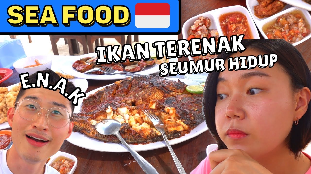 REAKSI CEWEK KOREA MAKAN SEAFOOD INDONESIA