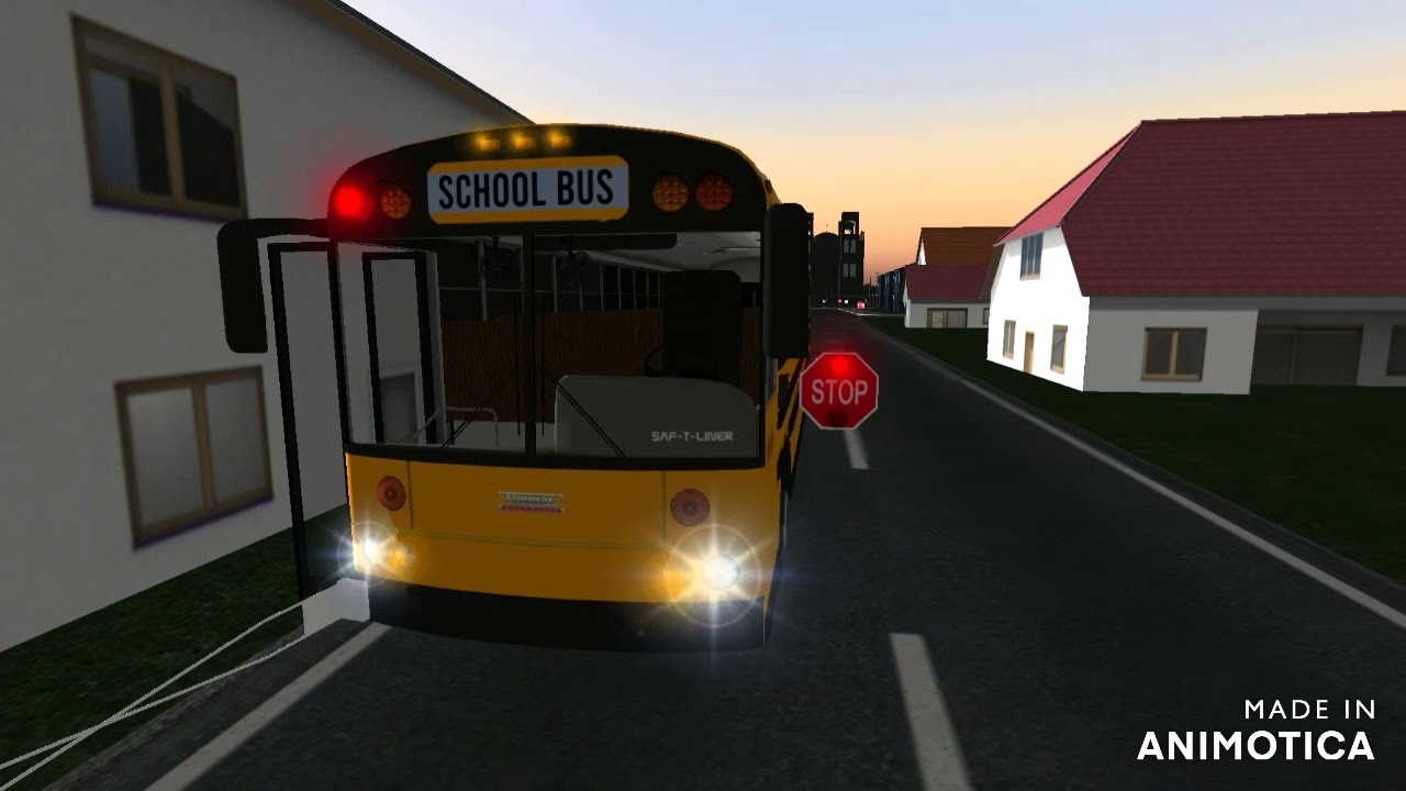 Rigs of Rods | Driving a SCPS 2008 Thomas HDX of AM HS Run Route. (11/23/20)