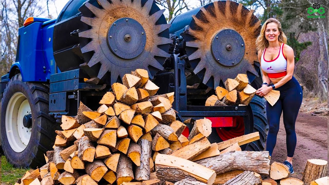 Firewood Processing Machine | World's Fastest Modern Wood Cutting Chainsaw Technology #8