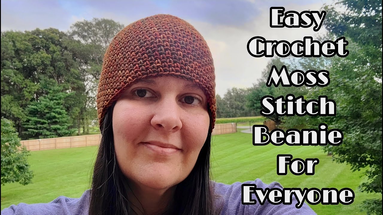 Crochet Moss Stitch Beanie Pattern! Simple, Amazing, And WARM 😊