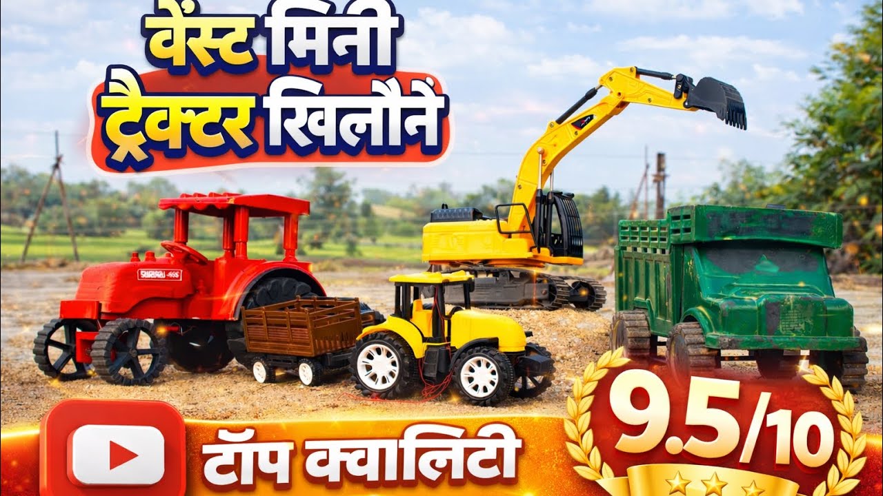 New toy excavator working hard with tata toy truck , swaraj 855 | #toys #toytrucks #toytractor 