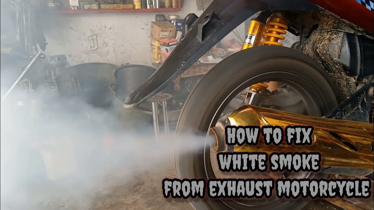 How to fix white smoke from exhaust motorcycle // Honda Click 110 // Vario 110 //