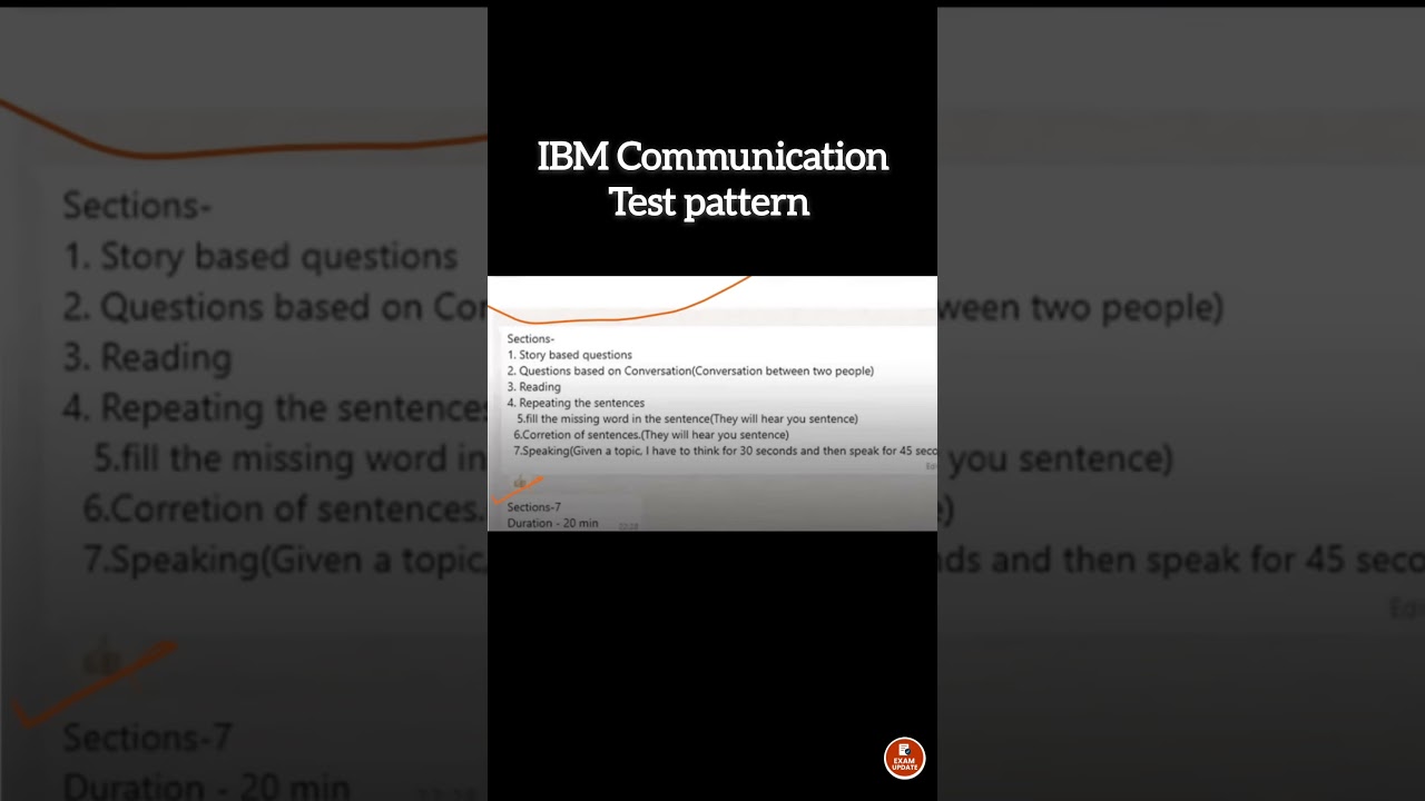 IBM COMMUNICATION Test pattern #ibm #viral #tcs #tcsnqt #job #communication #test #SHL #nqt #result