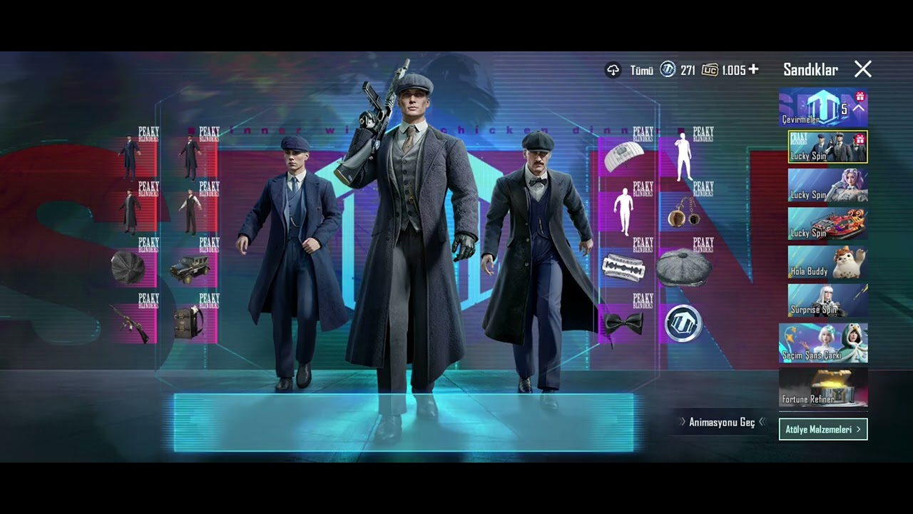 PUBGMOBİLE×PEAKLY BLINDERS İŞBİRLİĞİ SANDIK AÇILIMI 