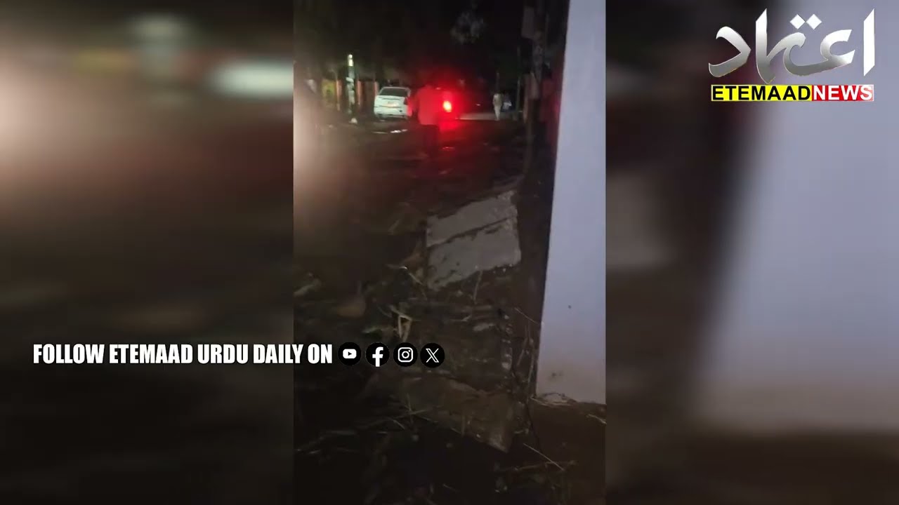 A tree was uprooted in Hashim Nagar area of ​​​​Langar Hauz due to sudden heavy rain in Hyderabad