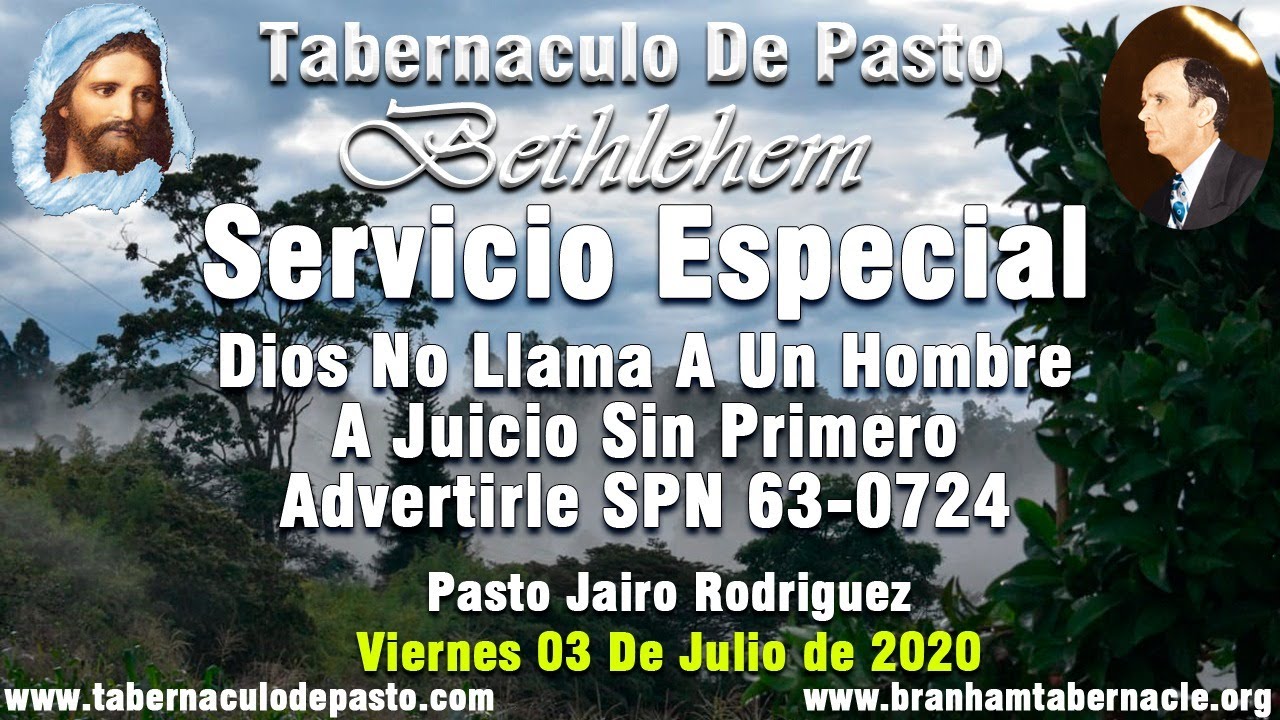 Servicio Especial Viernes 03 de Julio De 2020 --- Pastor Jairo Rodriguez