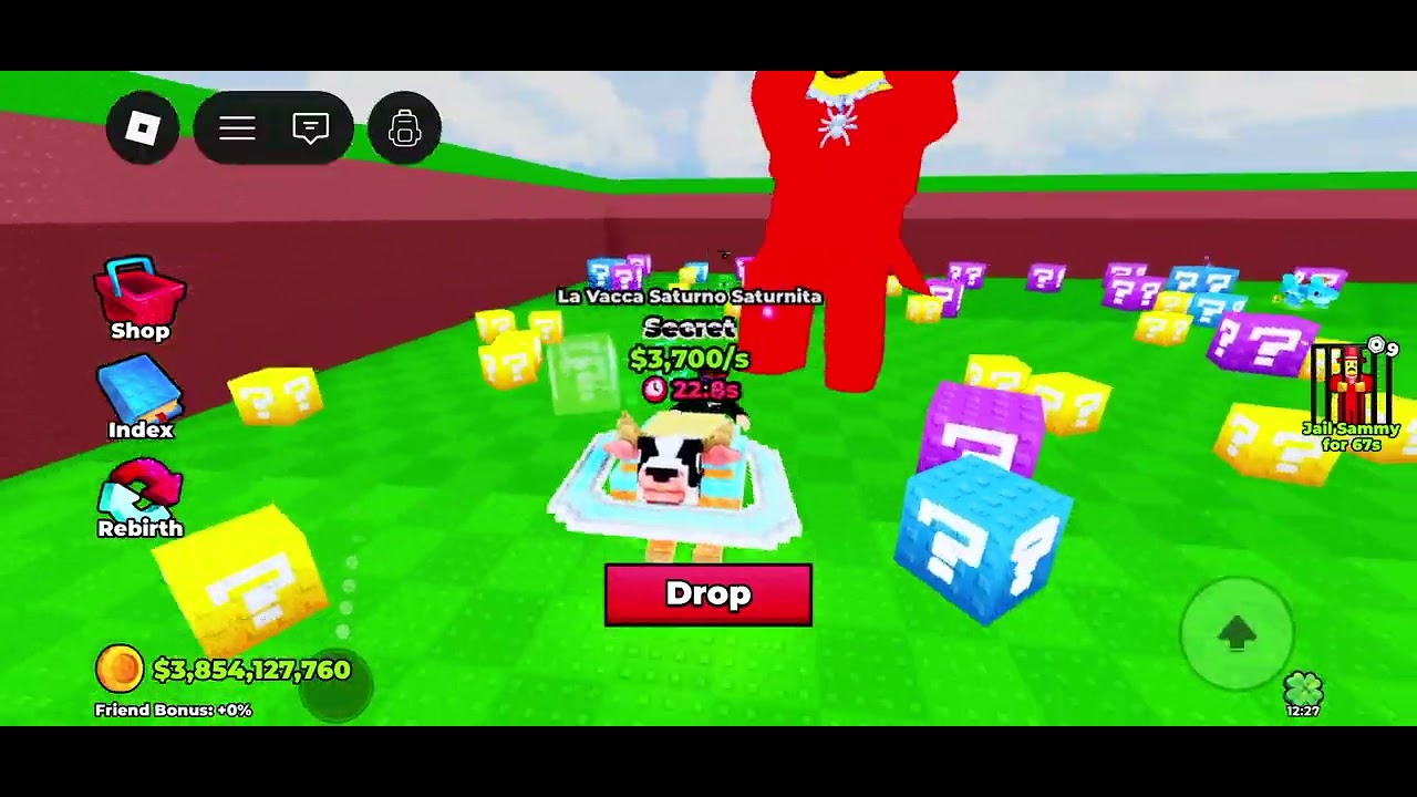 Break a lucky block and escape Sammy ￼| Roblox 