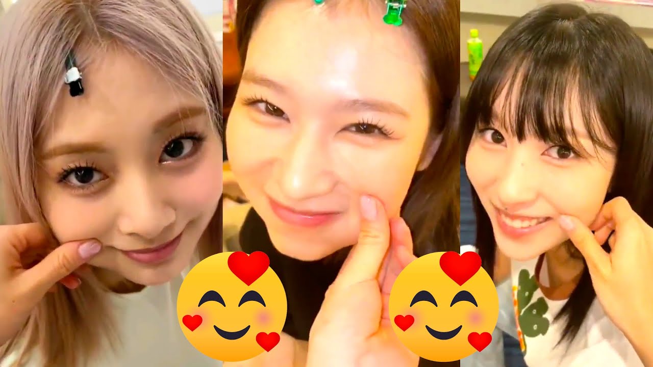 Jihyo pinching Twice's cheeks🥰🥰🥰 *CUTE*