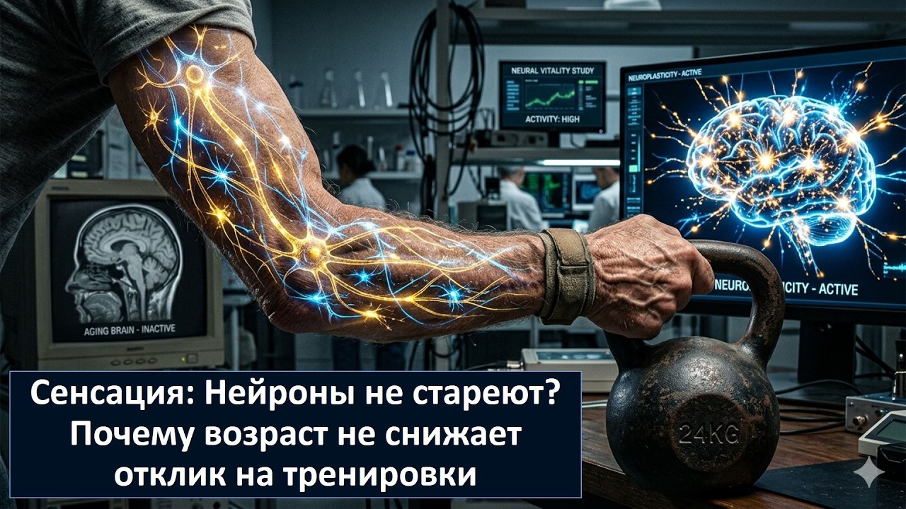 Сенсация: Нейроны не стареют? Почему возраст не снижает отклик на тренировки
