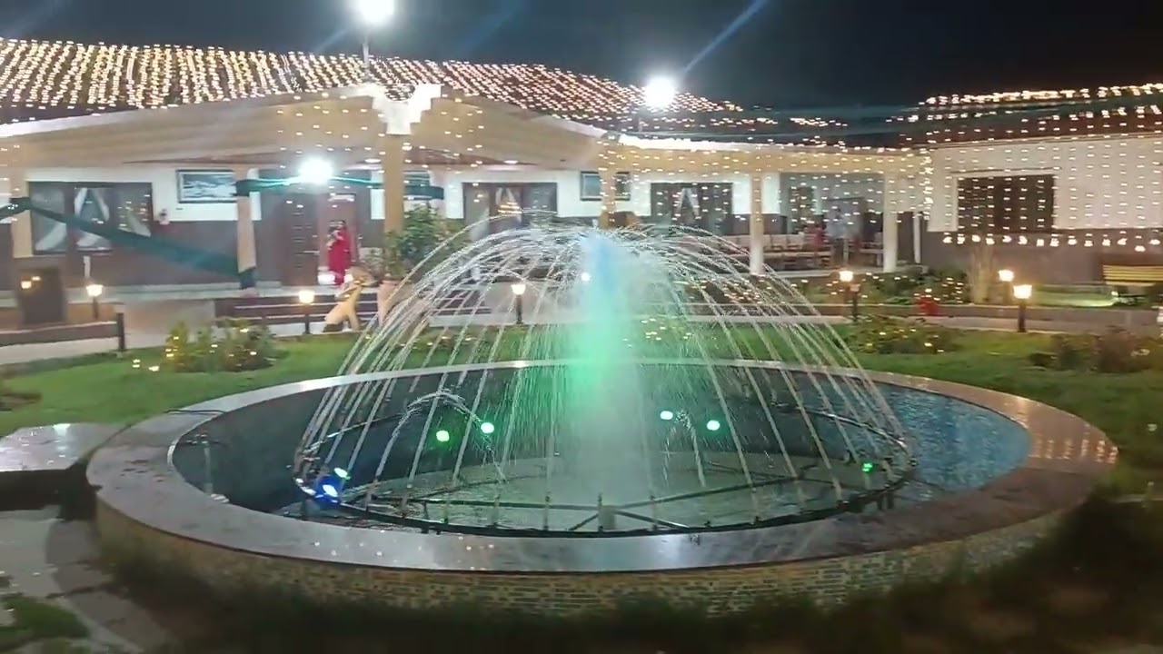 Nigeen Club Fountain and Lights at Srinagar Kashmir