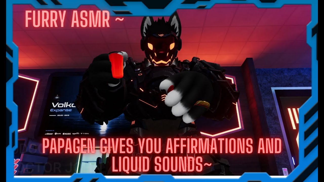 [Furry ASMR] Big Papagen Protogen bartender comforts You~ (Liquid Sounds, Affirmations, Inaudible)