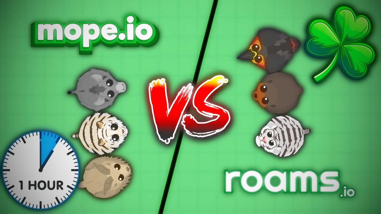 roams.io vs mope.io - 1 hour luck challenge