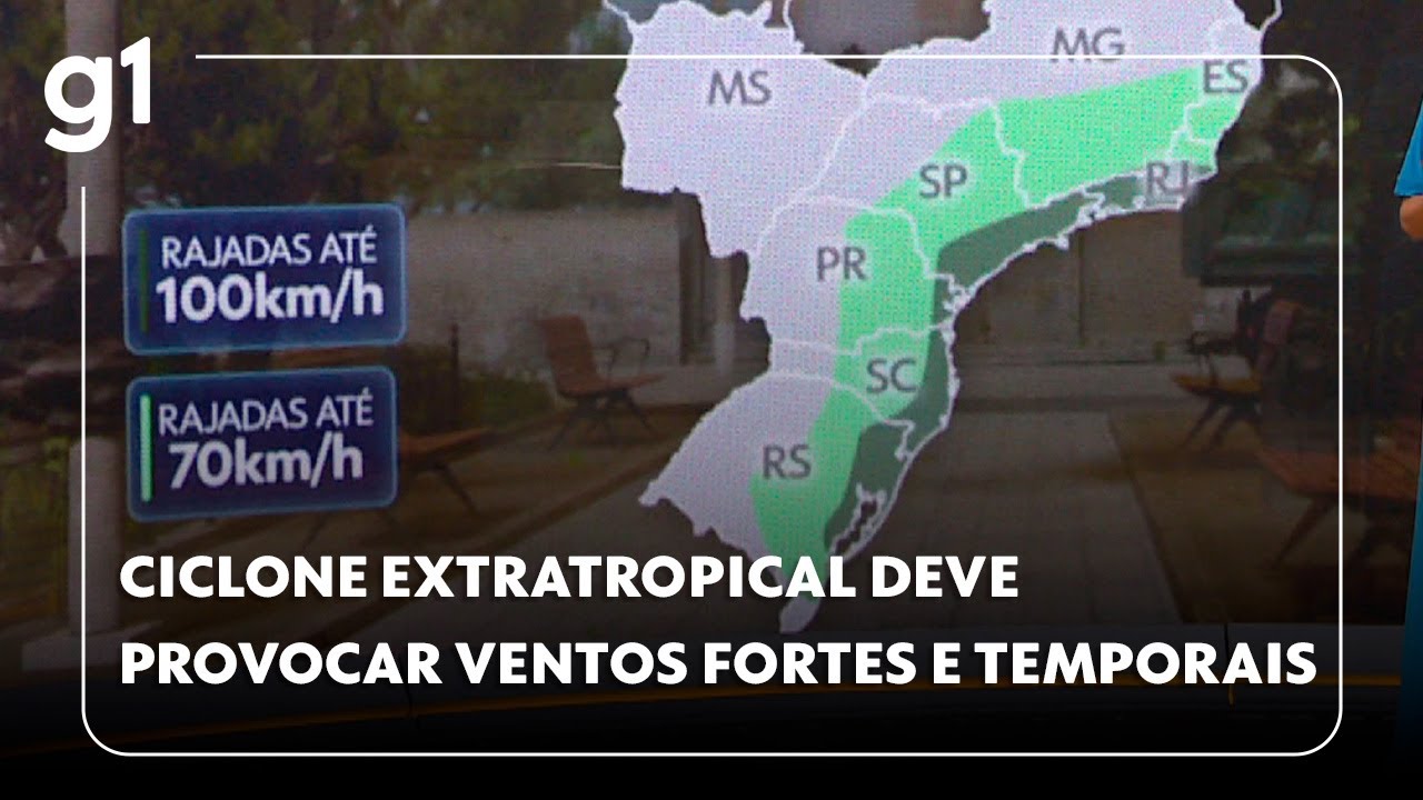 Ciclone extratropical pode formar tempestades em SP #g1