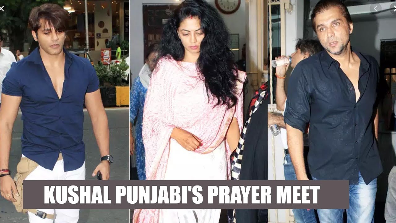 Wife Audrey Dolhen, Karanvir Bohra and others at Kushal Punjabi's prayer meet
