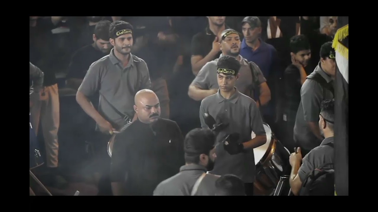 مقطع الثاني من استعراض  موكب شباب القاسم ع العبيدي الشهداء الأولى ليلة العاشر من محرم ١٤٤٥ هجري