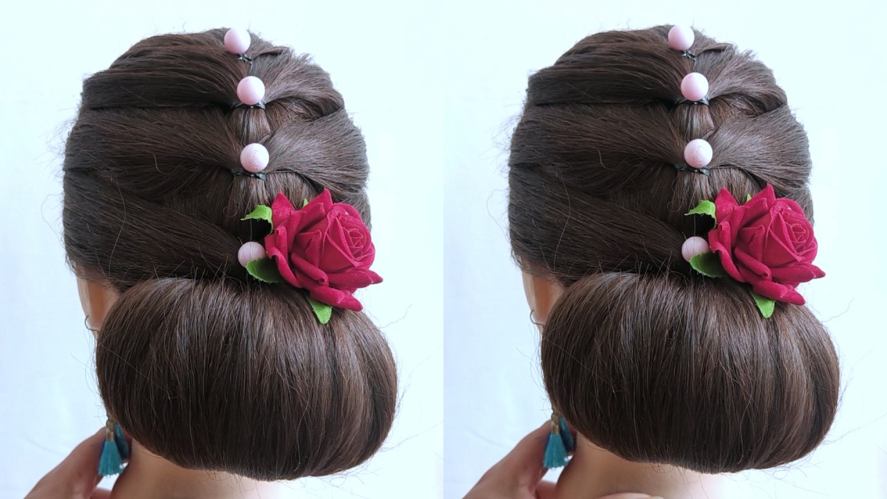 Very Simple Hairstyle - Bun hairstyle for party | Easy Hairstyle | Trernding bun hairstyle