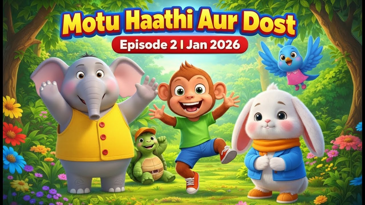 Motu Haathi Aur Uske Dost 🐘🐒🐰🦜🐢 | Episode 2 | Jan 2026 | Jungle Nursery Rhyme